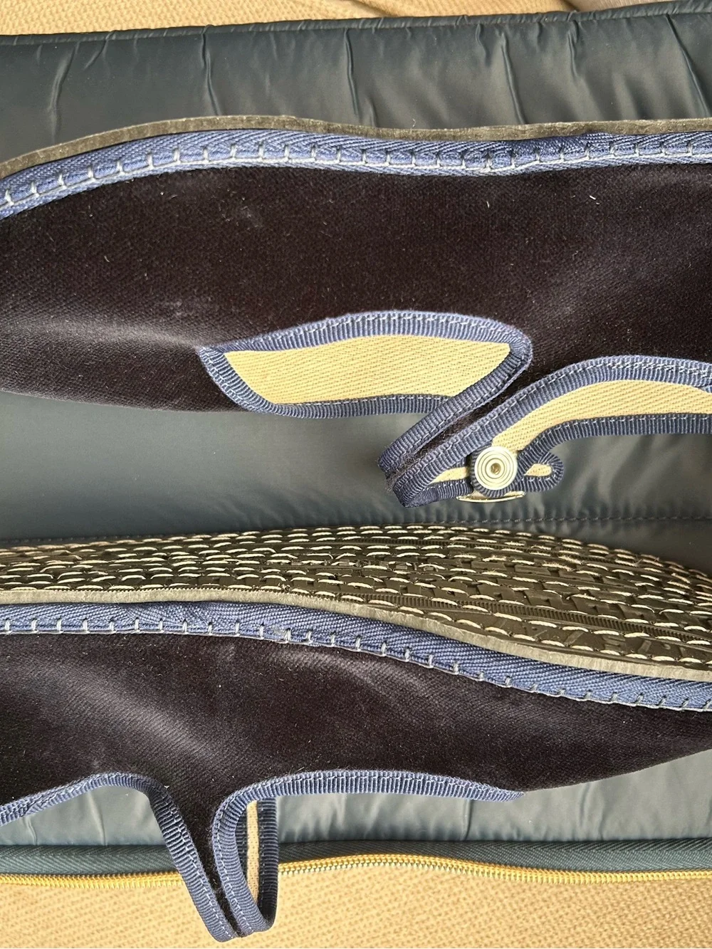 Delfina velvet Mary Janes from Vibi Venezia in Navy Blue